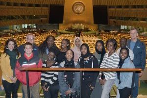 The PHS 4-H club in the General Assembly room at the United Nations.